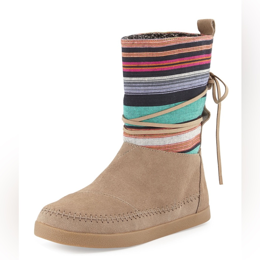 TOMS - Nepal Taupe Guatemalan Stripe Boots